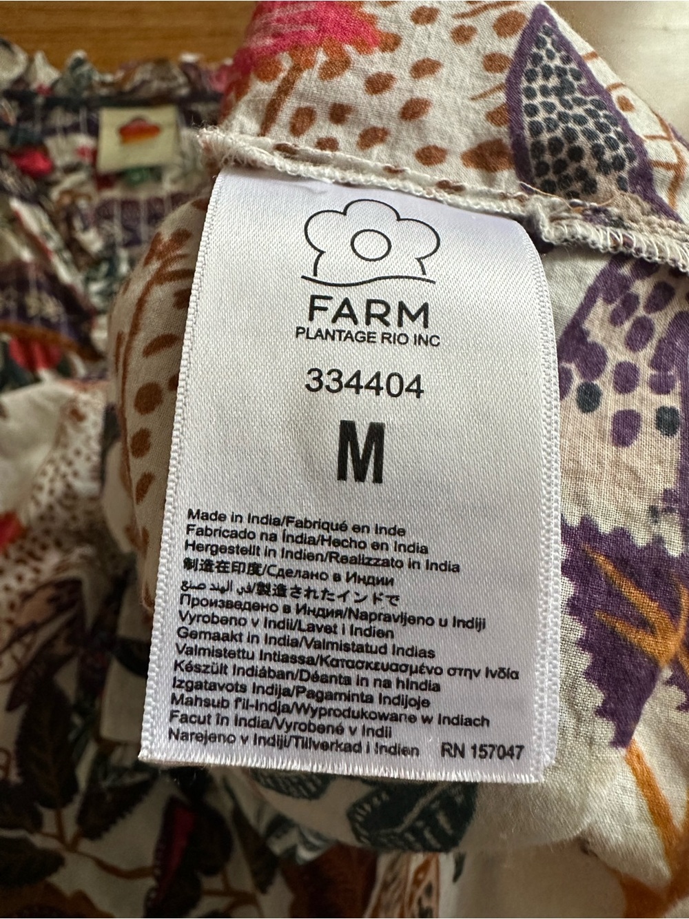 FARM Rio Button Up Blouse M - Picture 6 of 13